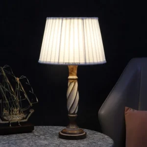 BTR CRAFTS Twister Wooden Table Lamp (Bulb Not Included)