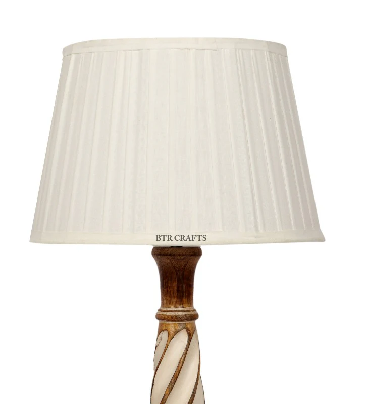 BTR CRAFTS Twister Wooden Table Lamp (Bulb Not Included) - Image 3
