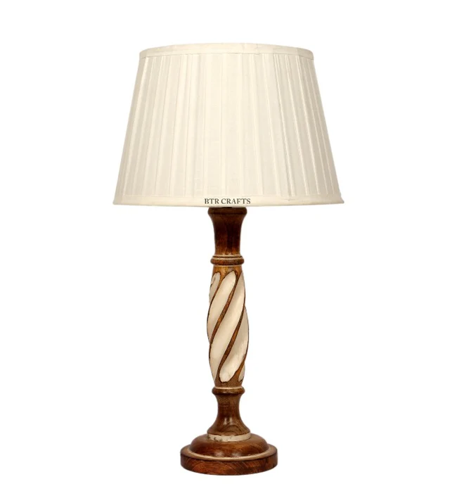 BTR CRAFTS Twister Wooden Table Lamp (Bulb Not Included) - Image 4