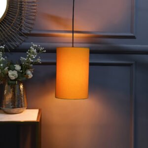 Cylinder Pendant/Hanging Ceiling Light Fixture Living Room, Dining Table, Lobby, Kitchen, Black Canopy