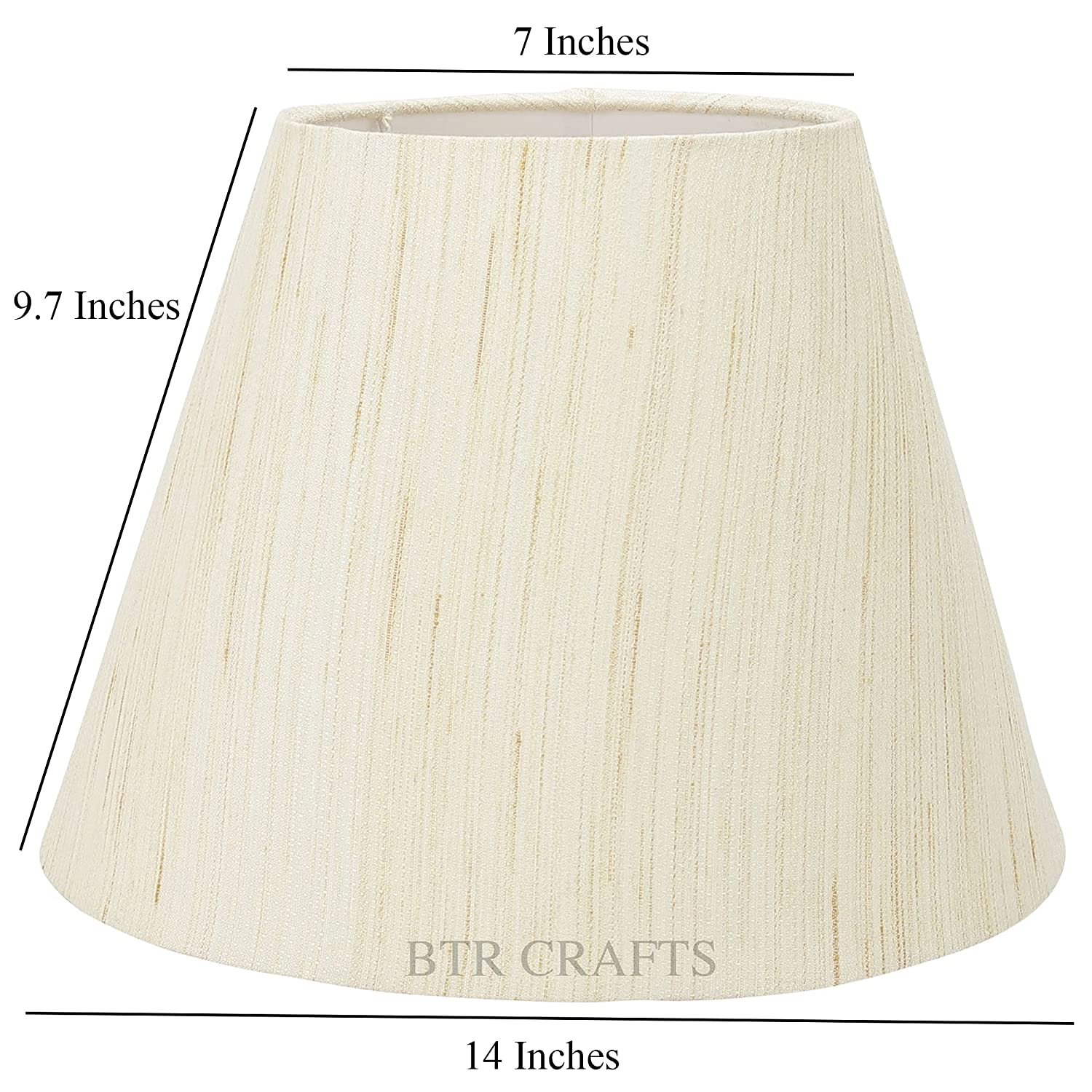 14 Inches Conical Lamp Shade, Suitable For Table and Floor Lamp(Cream Texture) - Image 3