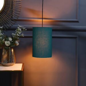 Cylinder Pendant/Hanging Ceiling Light Fixture Living Room, Dining Table, Lobby, Kitchen, Black Canopy