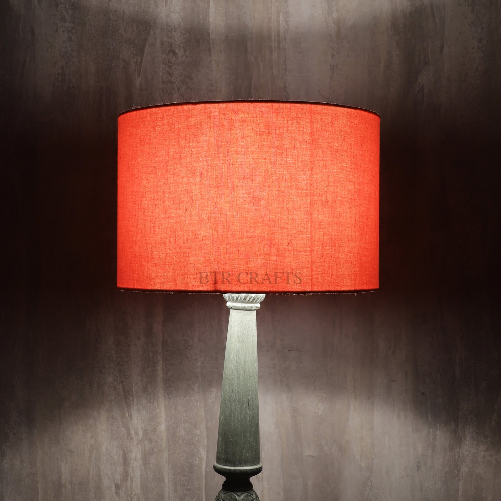 12 Inches Drum Lamp Shade, Suitable For Table and Floor Lamp(Orange)