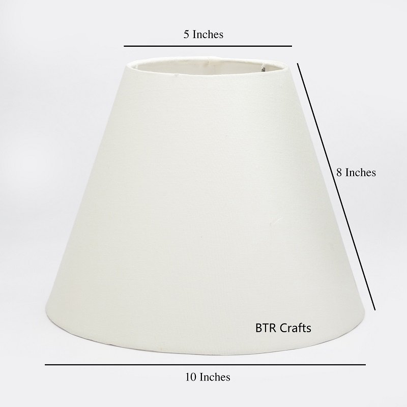 10 Inches Conical Lamp Shade, Suitable For Table and Floor Lamp(Cream) - Image 3