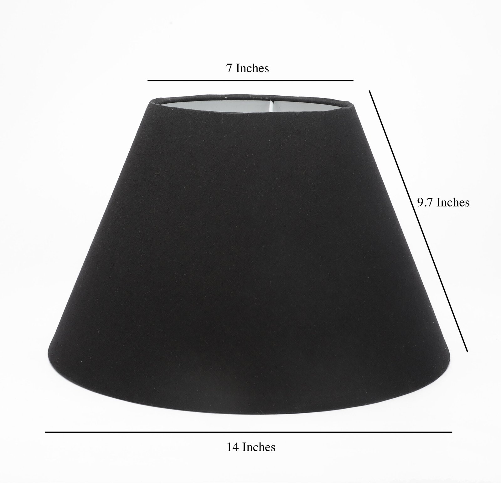 14 Inches Conical Lamp Shade, Suitable For Table and Floor Lamp(Black) - Image 3