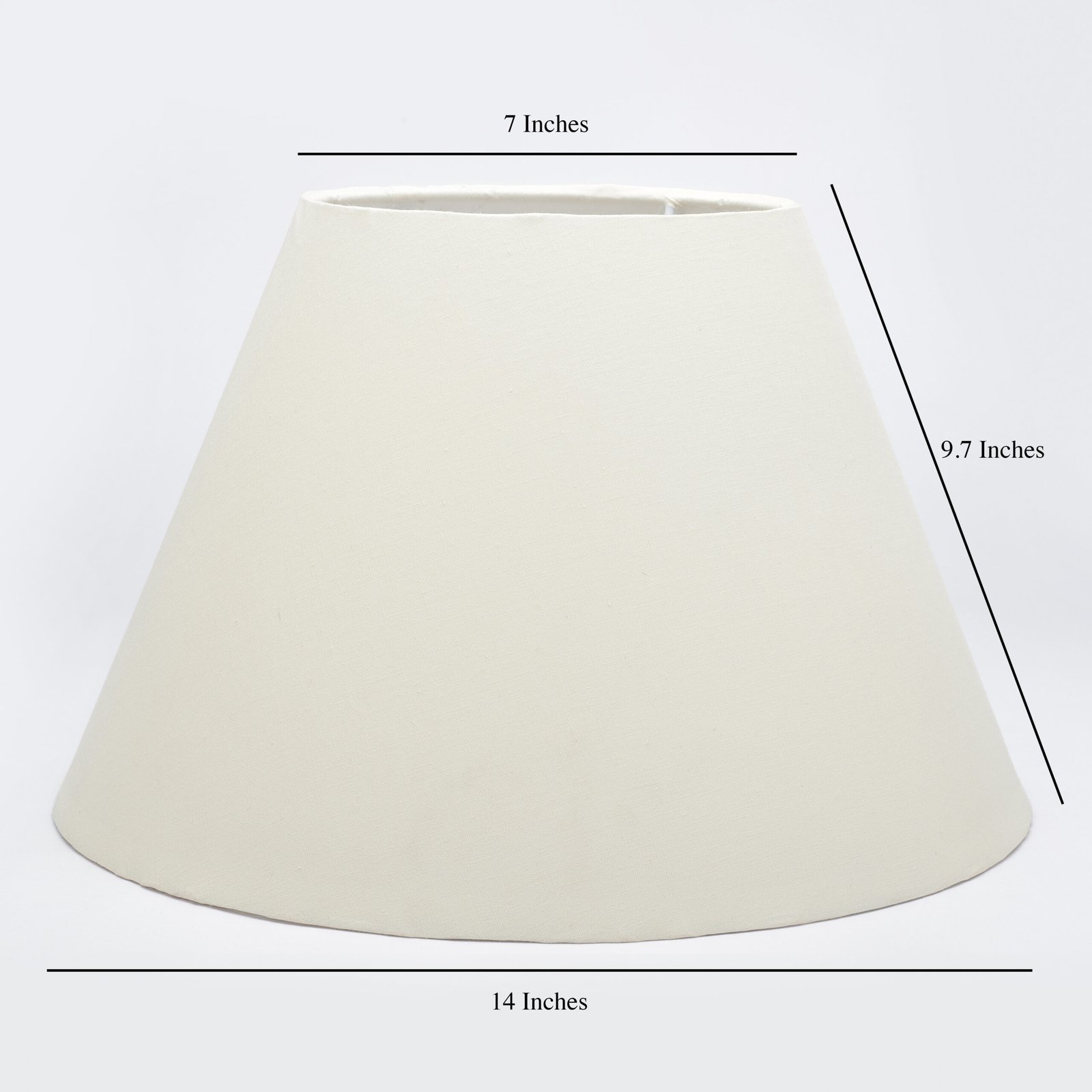 14 Inches Conical Lamp Shade, Suitable For Table and Floor Lamp(Cream) - Image 3