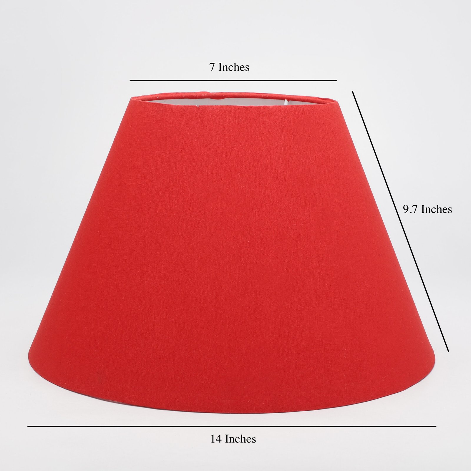 14 Inches Conical Lamp Shade, Suitable For Table and Floor Lamp(Red) - Image 3