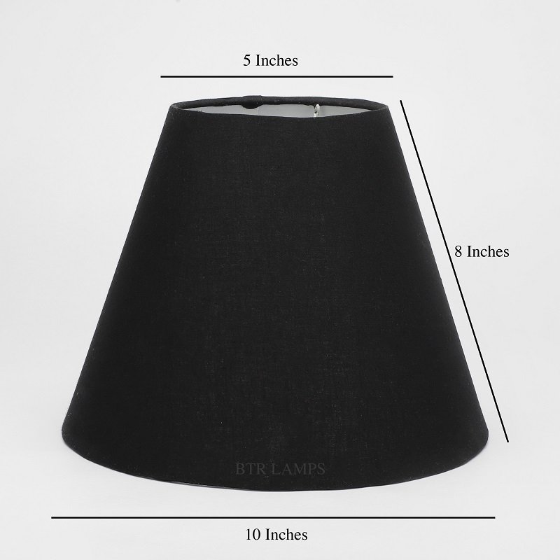 10 Inches Conical Lamp Shade, Suitable For Table and Floor Lamp(Black) - Image 3