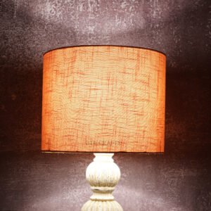 10 Inches Drum Lamp Shade, Suitable For Table and Floor Lamp(Orange Texture)