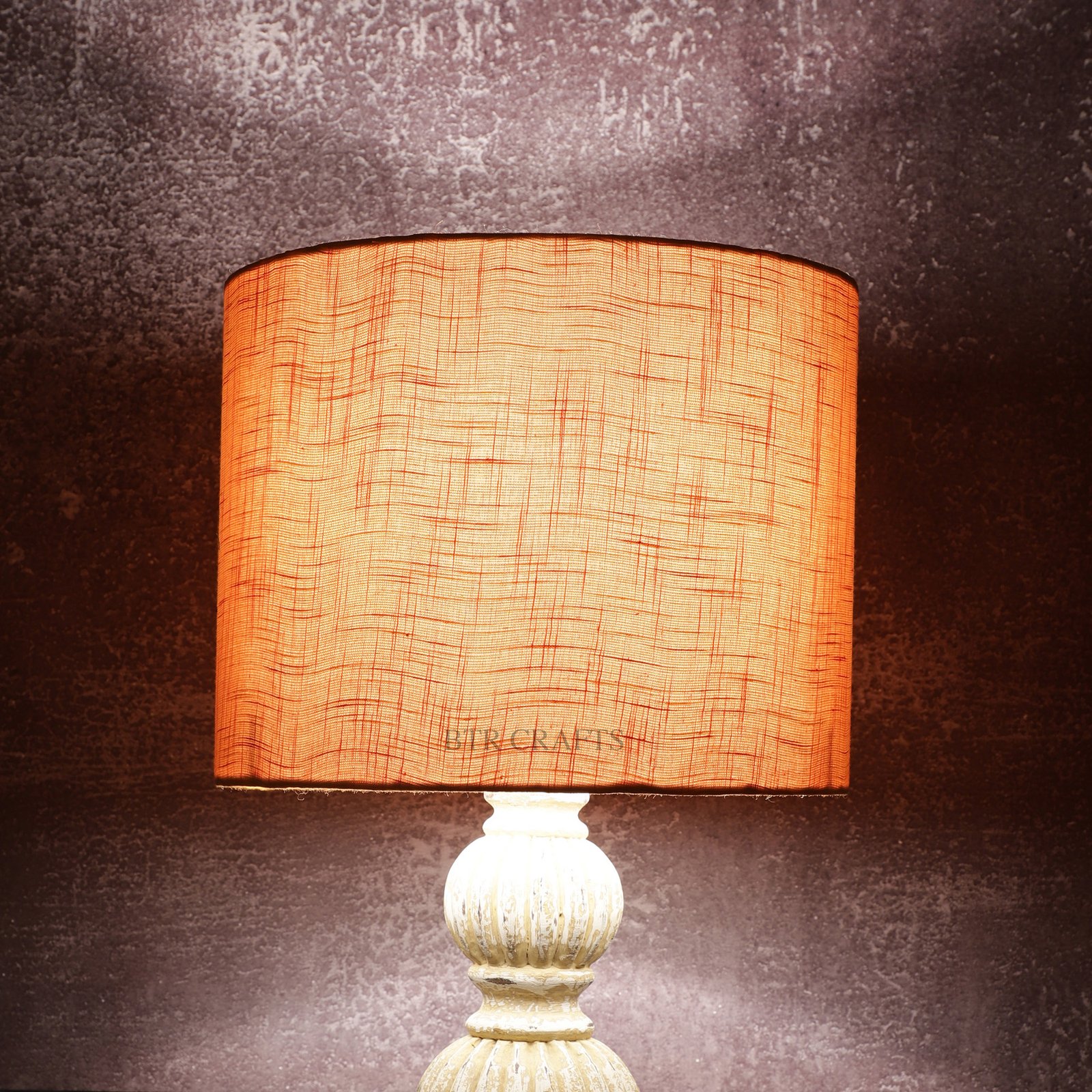 10 Inches Drum Lamp Shade, Suitable For Table and Floor Lamp(Orange Texture)