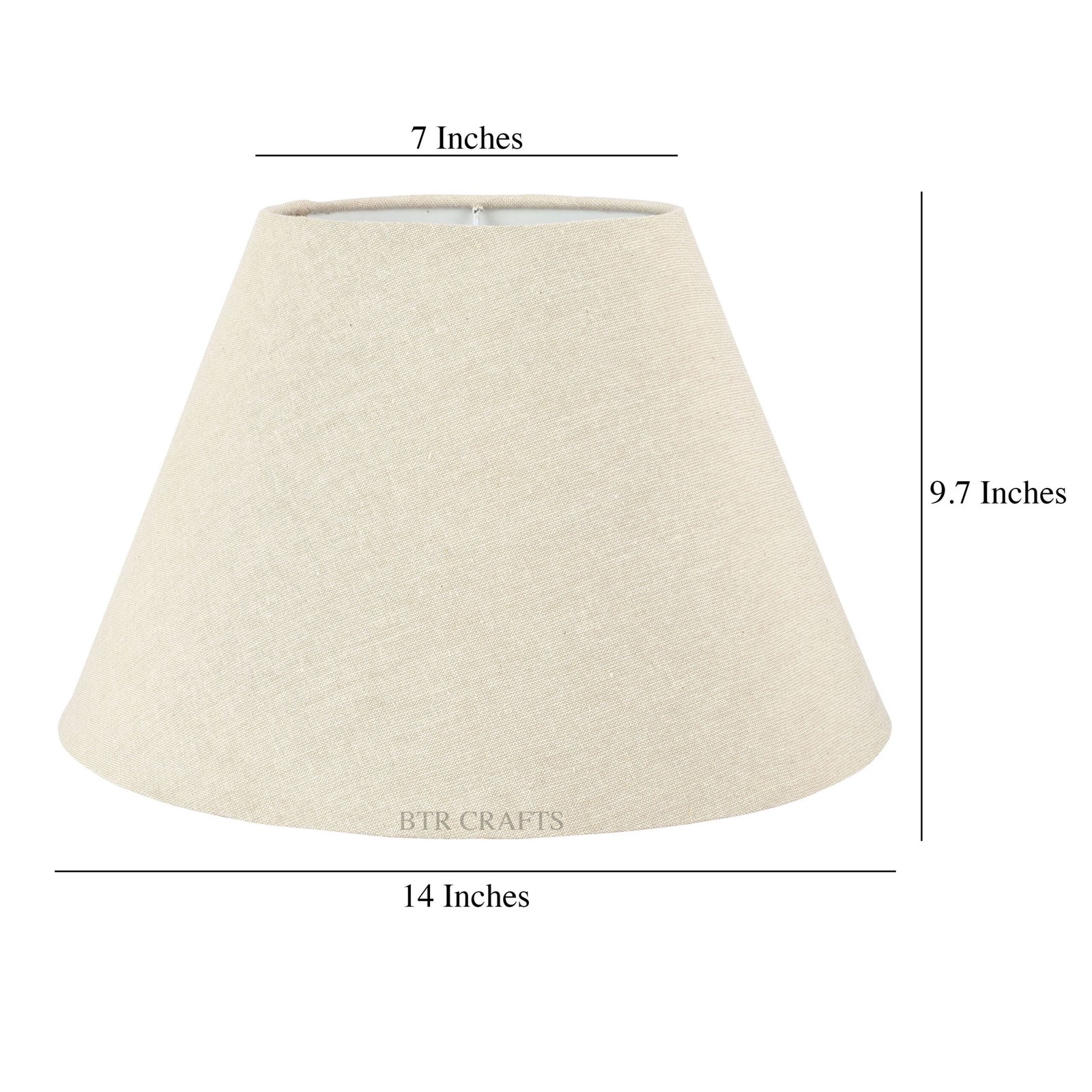 14 Inches Conical Lamp Shade, Suitable For Table and Floor Lamp(Beige) - Image 3