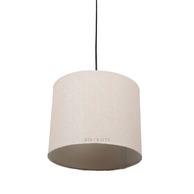 10 Inches Pendant/Hanging Ceiling Light Fixture, Premium Jute Drum Shade for Bedroom, Kitchen, Living Room, Dining Table, Lobby, Kitchen, Black Canopy - Image 3