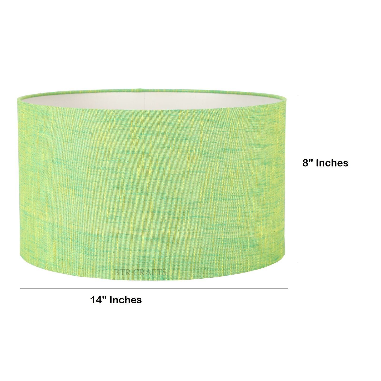 14 Inches Drum Lamp Shade, Suitable For Table and Floor Lamp(Green Texture) - Image 3