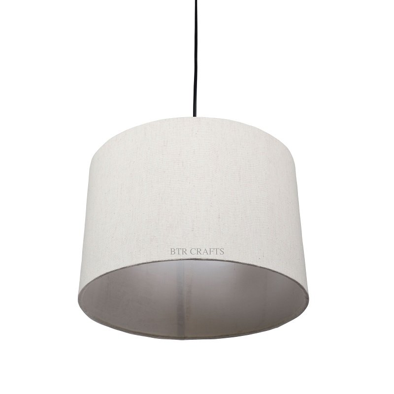 12 Inches Pendant/Hanging Ceiling Light Fixture, Flex Drum Shade for Bedroom, Kitchen, Living Room, Dining Table, Lobby, Kitchen, Black Canopy - Image 2