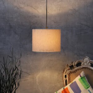 10 Inches Pendant/Hanging Ceiling Light Fixture, Flex Drum Shade, for Bedroom, Kitchen, Living Room, Dining Table, Lobby, Kitchen, Silver Canopy