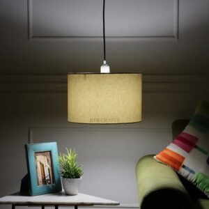 12 Inches Pendant/Hanging Ceiling Light Fixture, Flex Drum Shade for Bedroom, Kitchen, Living Room, Dining Table, Lobby, Kitchen, Black Canopy
