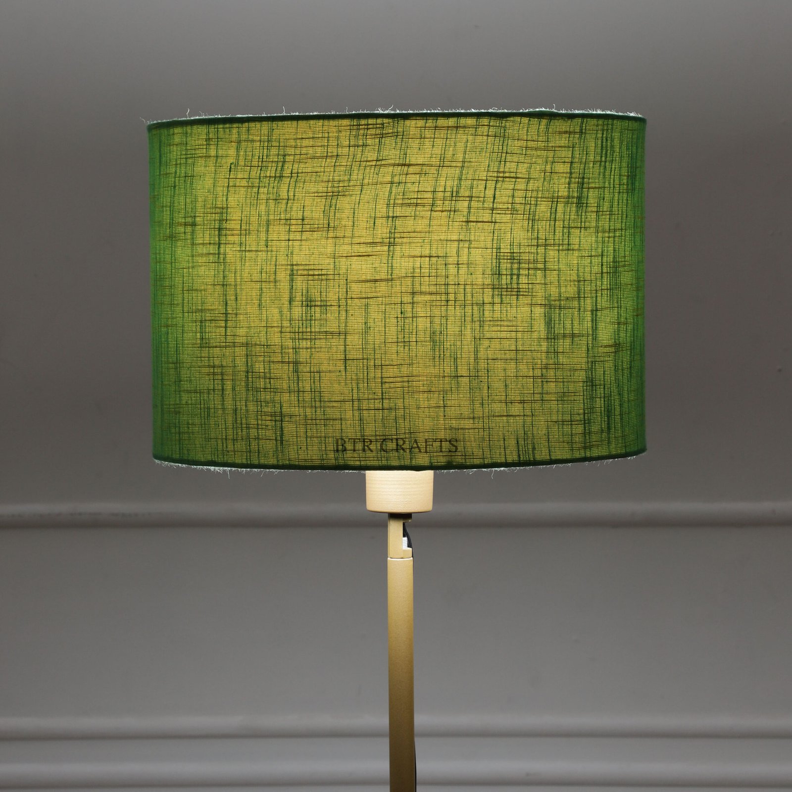 12 Inches Drum Lamp Shade, Suitable For Table and Floor Lamp(Green Texture)