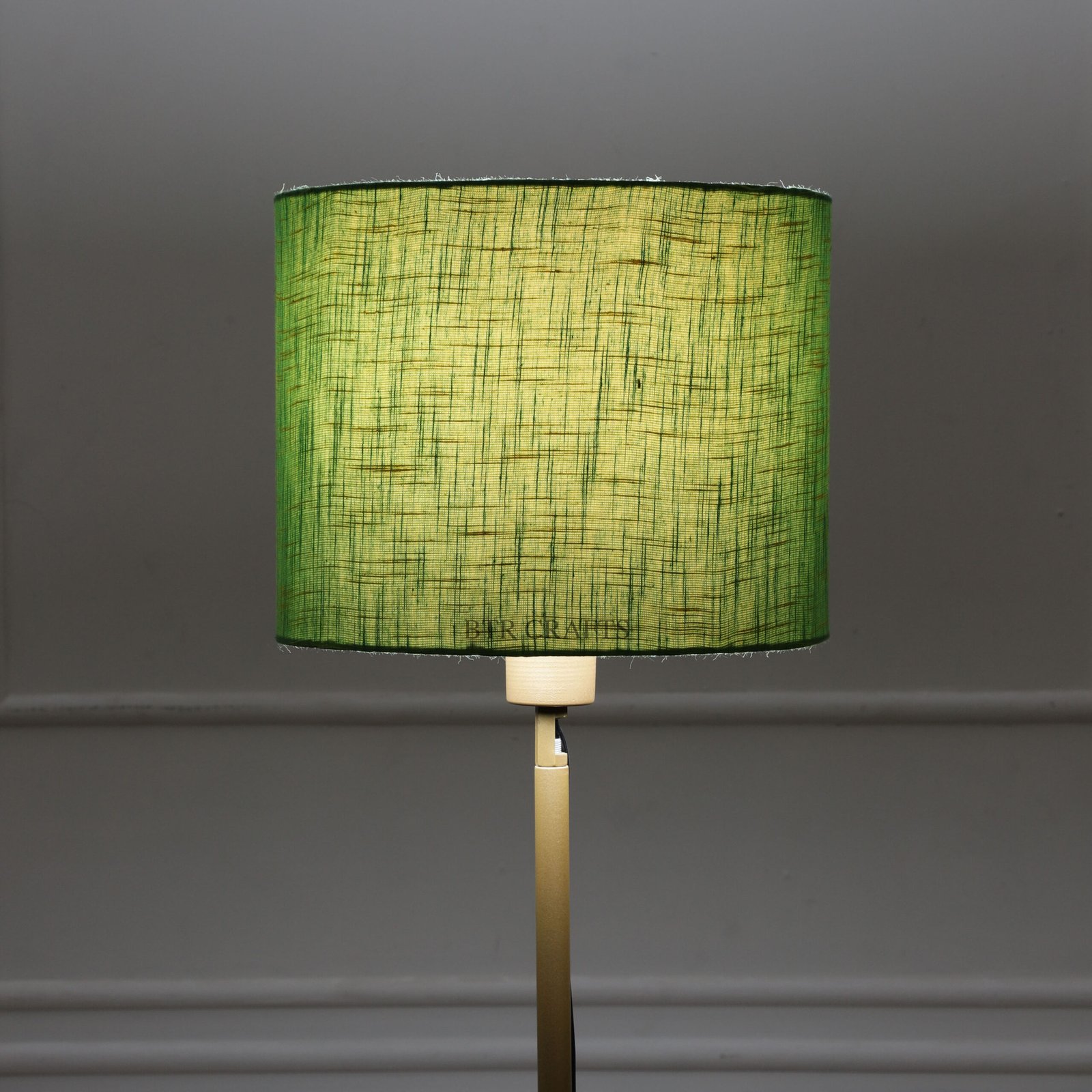 10 Inches Drum Lamp Shade, Suitable For Table and Floor Lamp(Green Texture)