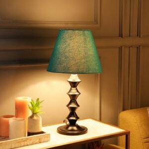 Metal Table Lamp With Conical Shade Suitable For Bedroom Office And Living Room, Pack Of 1(Complete Set)