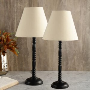 Metal Table Lamp Suitable For Bedroom Office And Living Room, Pack Of 2(Complete Set)