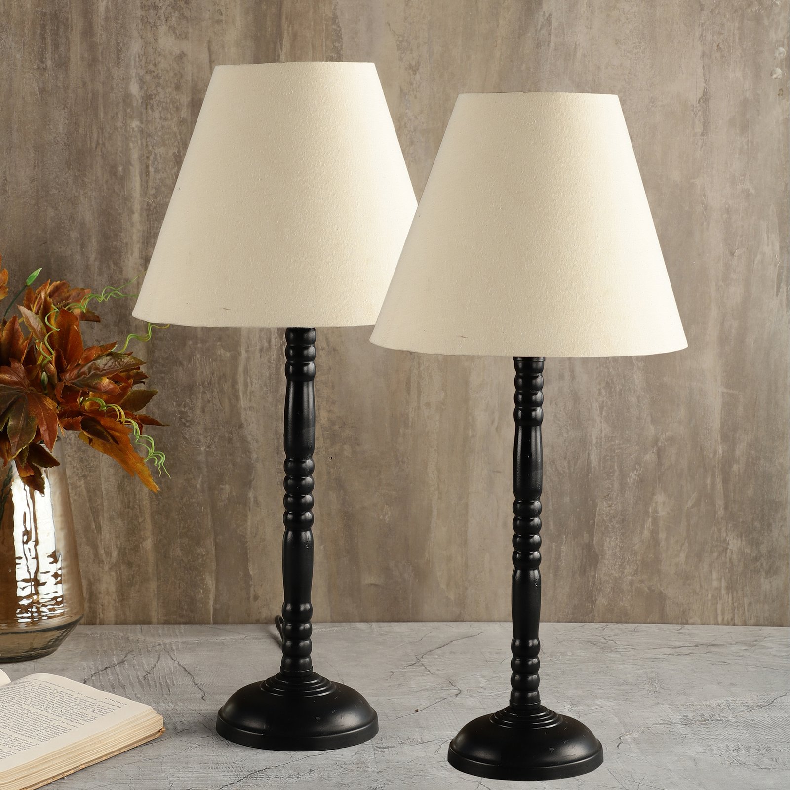 Metal Table Lamp Suitable For Bedroom Office And Living Room, Pack Of 2(Complete Set)