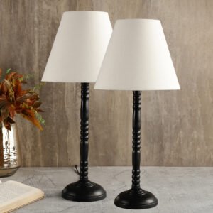 Metal Table Lamp Suitable For Bedroom Office And Living Room, Pack Of 2(Complete Set)