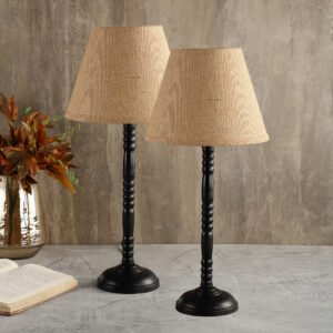 Metal Table Lamp Suitable For Bedroom Office And Living Room, Pack Of 2(Complete Set)