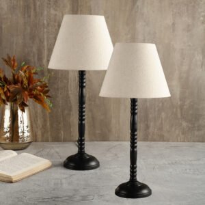 Metal Table Lamp Suitable For Bedroom Office And Living Room, Pack Of 2(Complete Set)