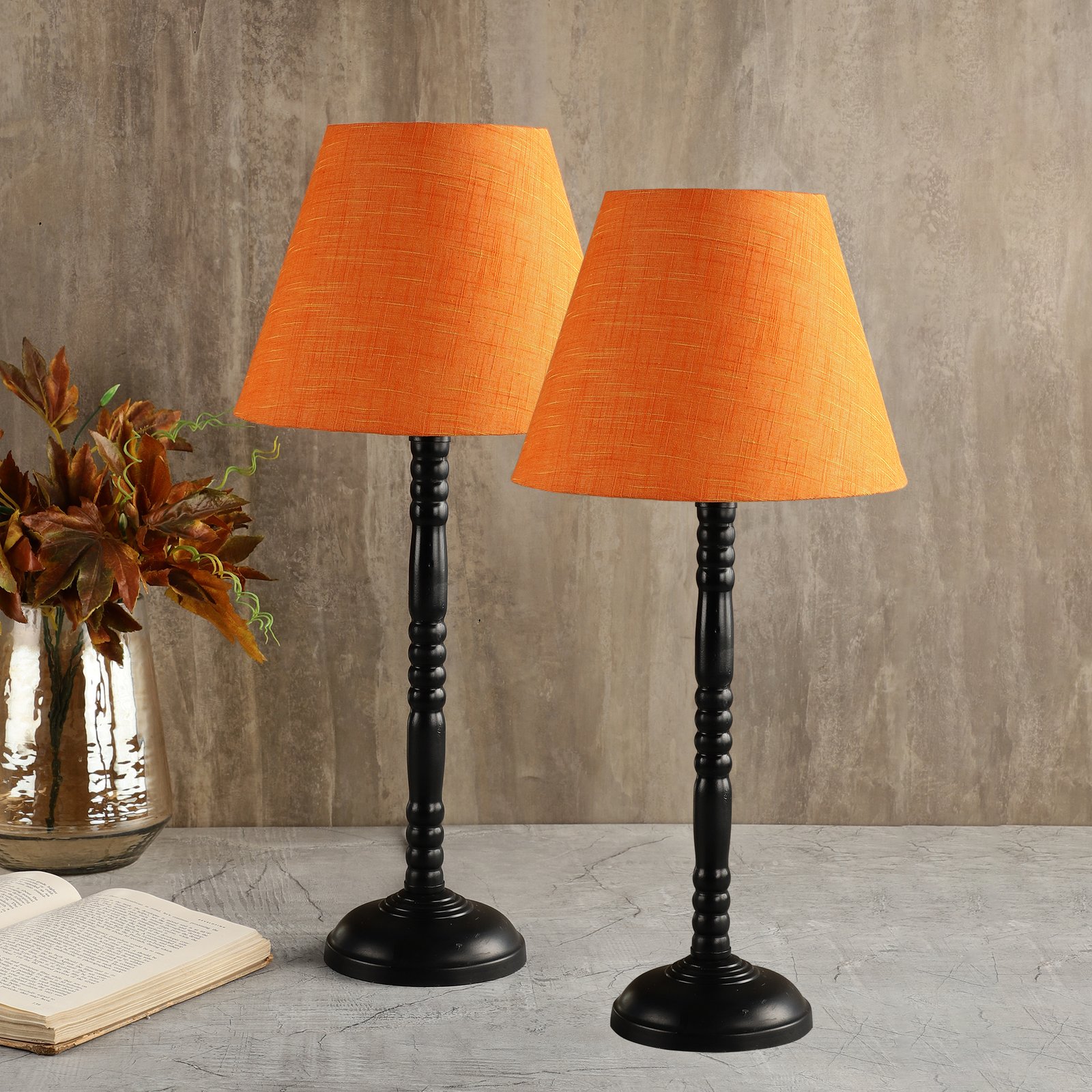 Metal Table Lamp Suitable For Bedroom Office And Living Room, Pack Of 2(Complete Set)