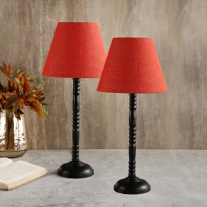 Metal Table Lamp Suitable For Bedroom Office And Living Room, Pack Of 2(Complete Set)