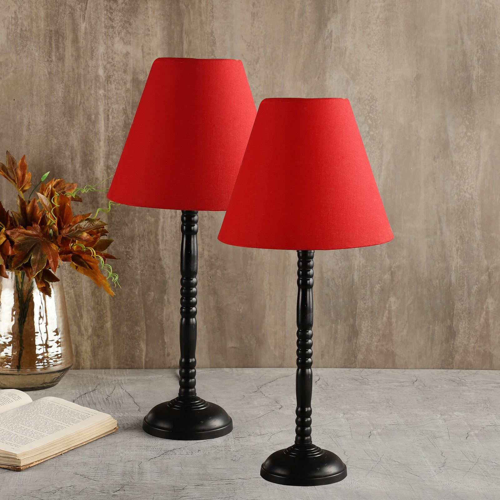 Metal Table Lamp Suitable For Bedroom Office And Living Room, Pack Of 2(Complete Set)
