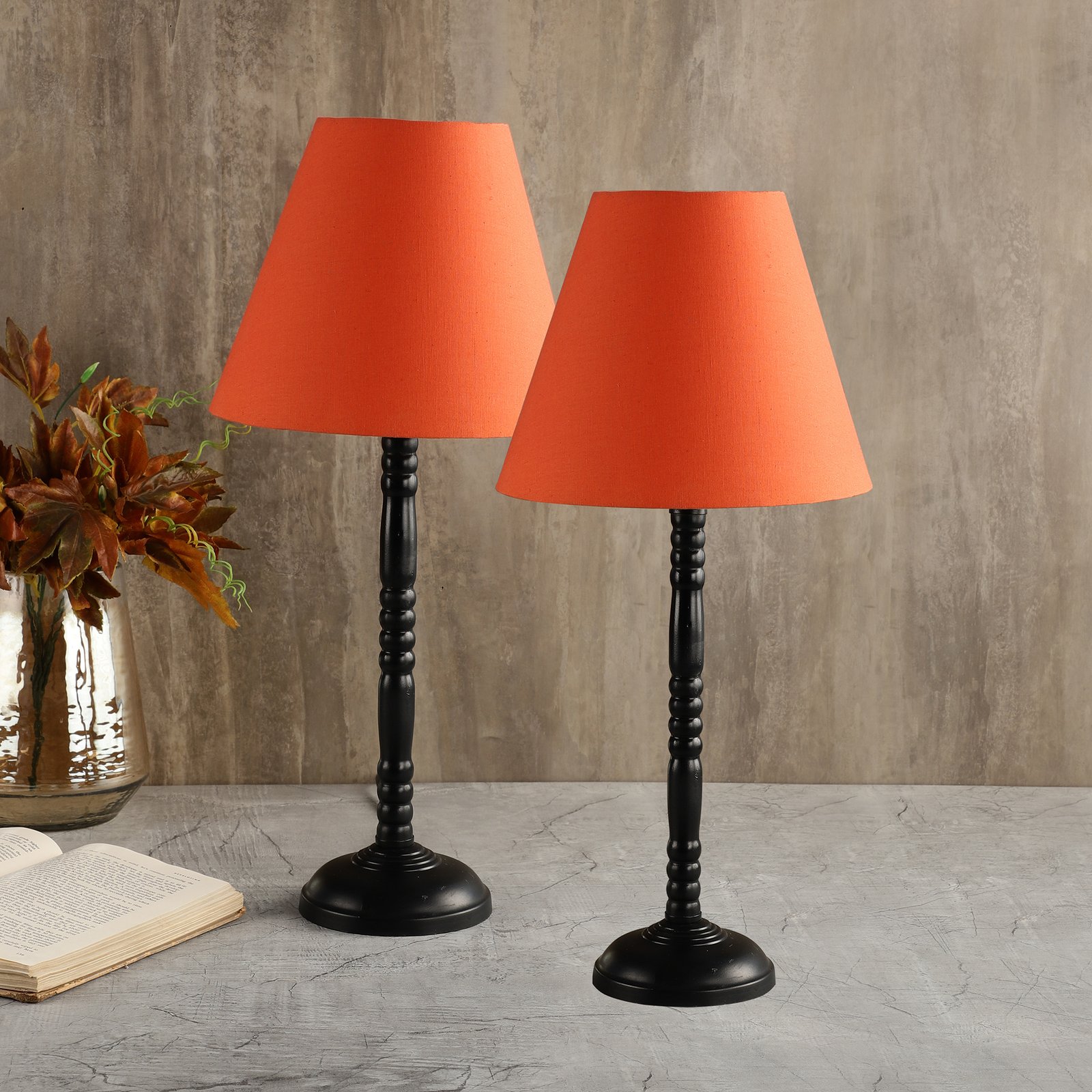 Metal Table Lamp Suitable For Bedroom Office And Living Room, Pack Of 2(Complete Set)