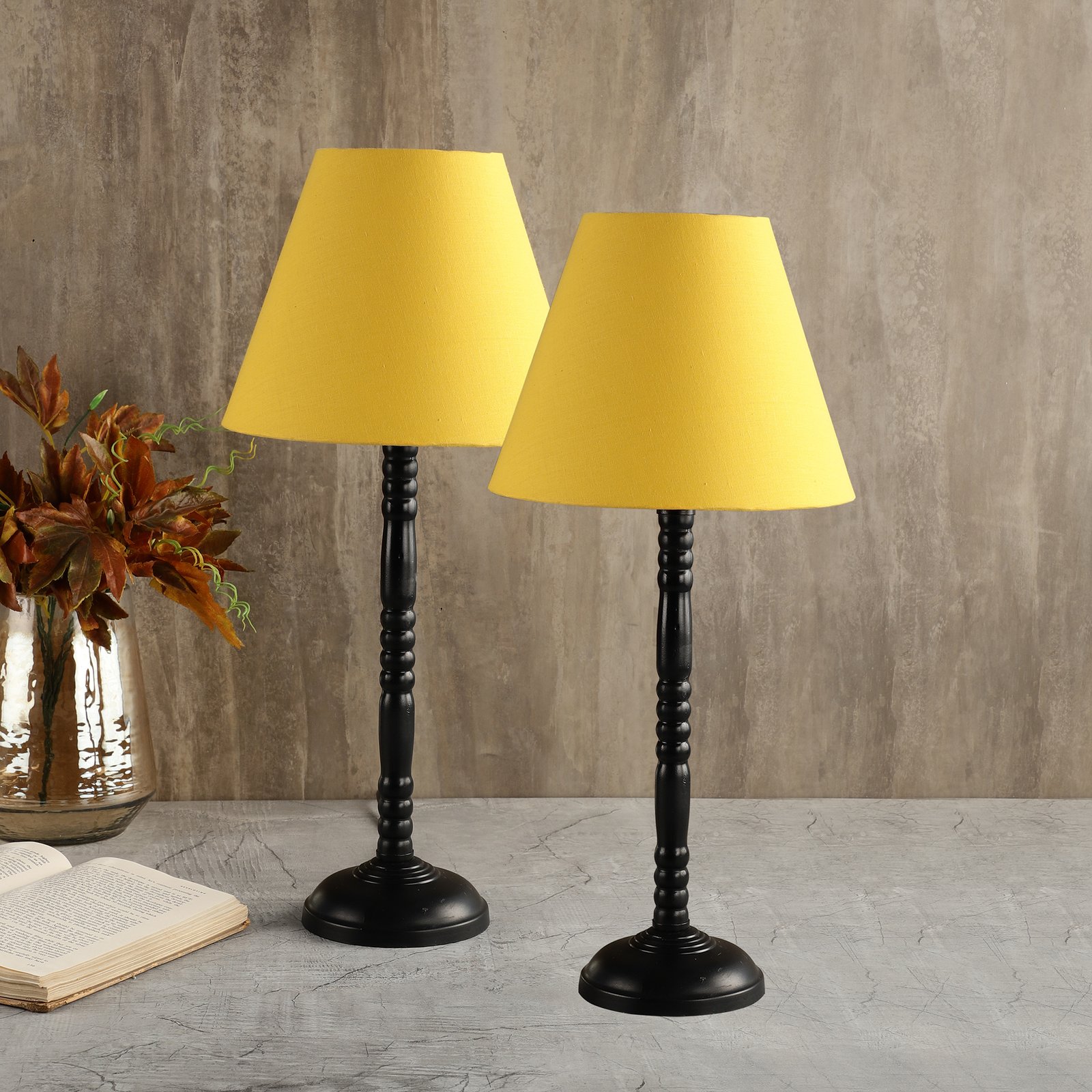 Metal Table Lamp Suitable For Bedroom Office And Living Room, Pack Of 2(Complete Set)