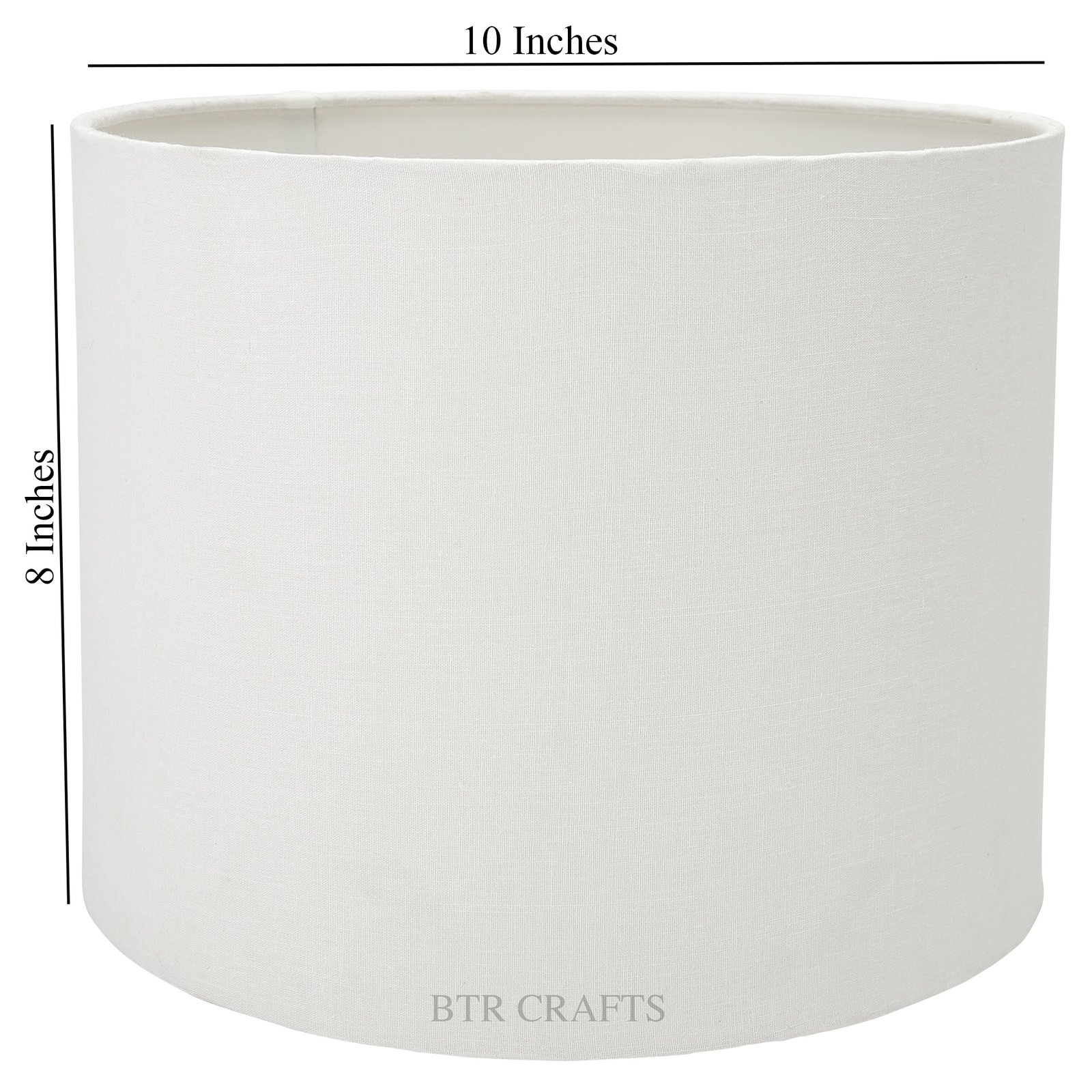 10 Inches Drum Lamp Shade, Suitable For Table and Floor Lamp(White) - Image 3
