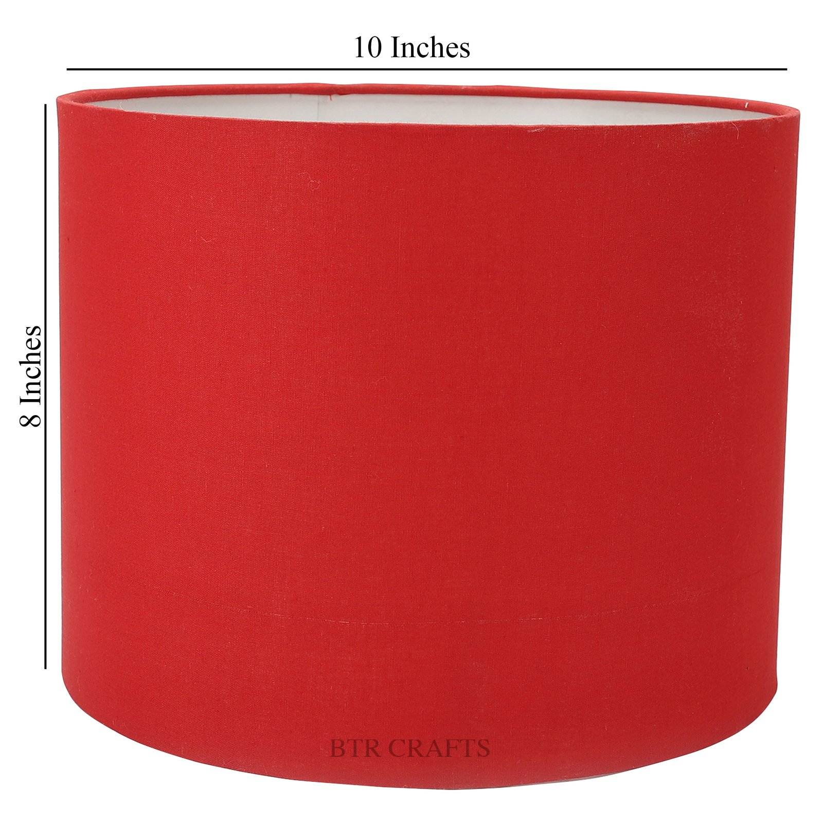 10 Inches Drum Lamp Shade, Suitable For Table and Floor Lamp(Red) - Image 3