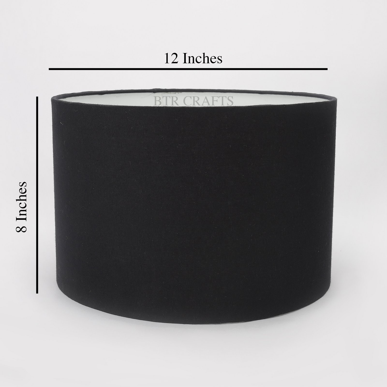 12 Inches Drum Lamp Shade, Suitable For Table and Floor Lamp(Black) - Image 3