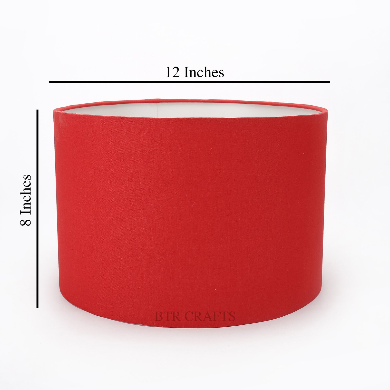 12 Inches Drum Lamp Shade, Suitable For Table and Floor Lamp(Red) - Image 3