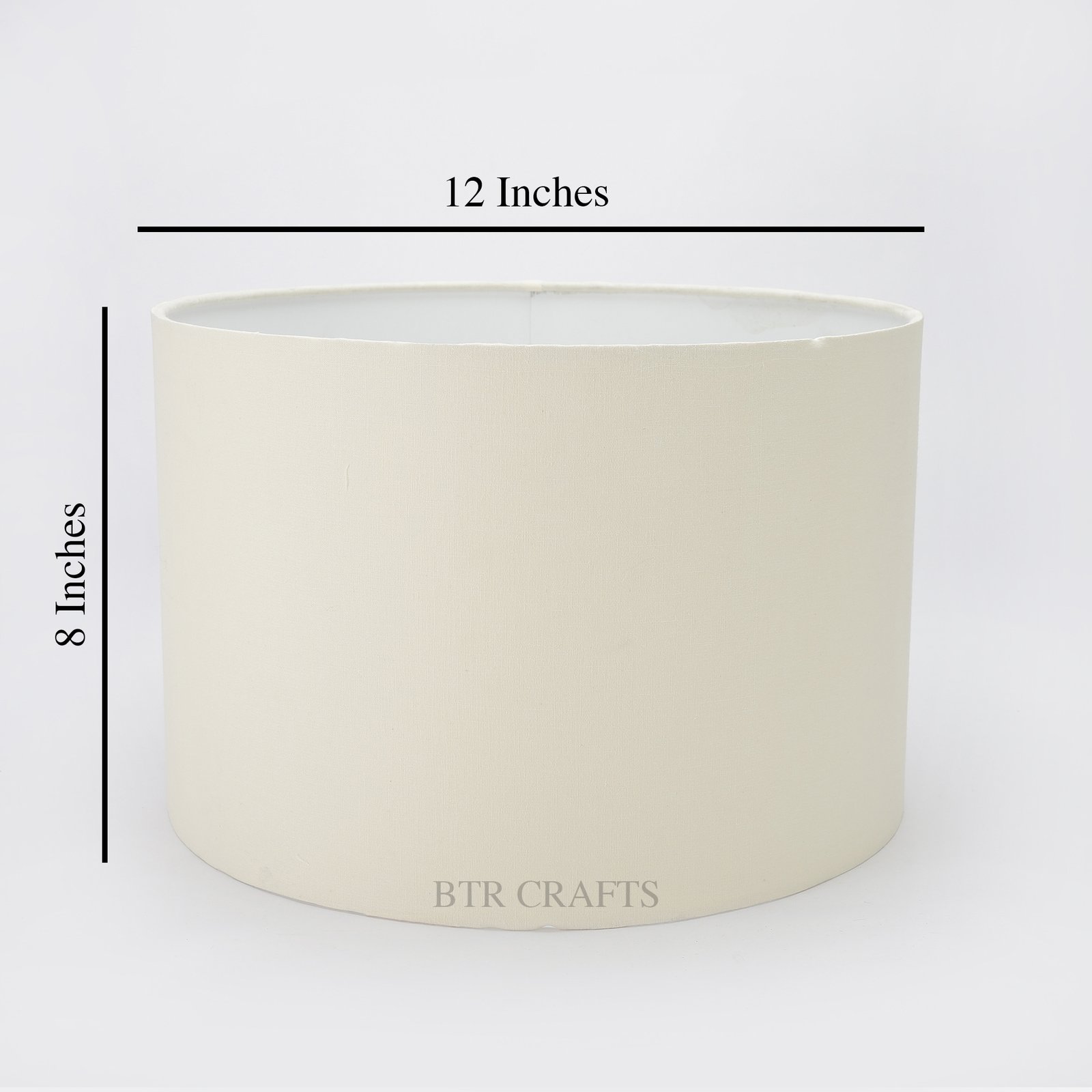12 Inches Drum Lamp Shade, Suitable For Table and Floor Lamp(Cream) - Image 4