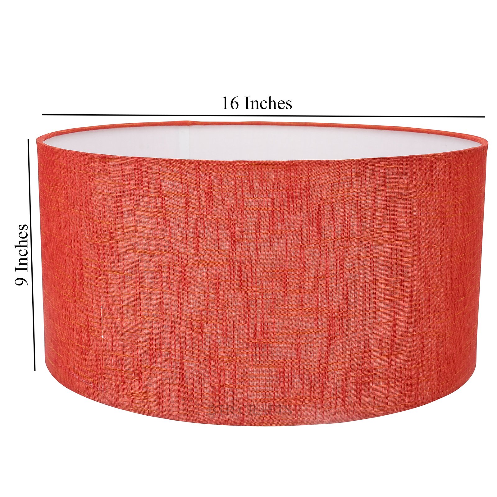16 Inches Drum Lamp Shade, Suitable For Table and Floor Lamp(Red Texture) - Image 3