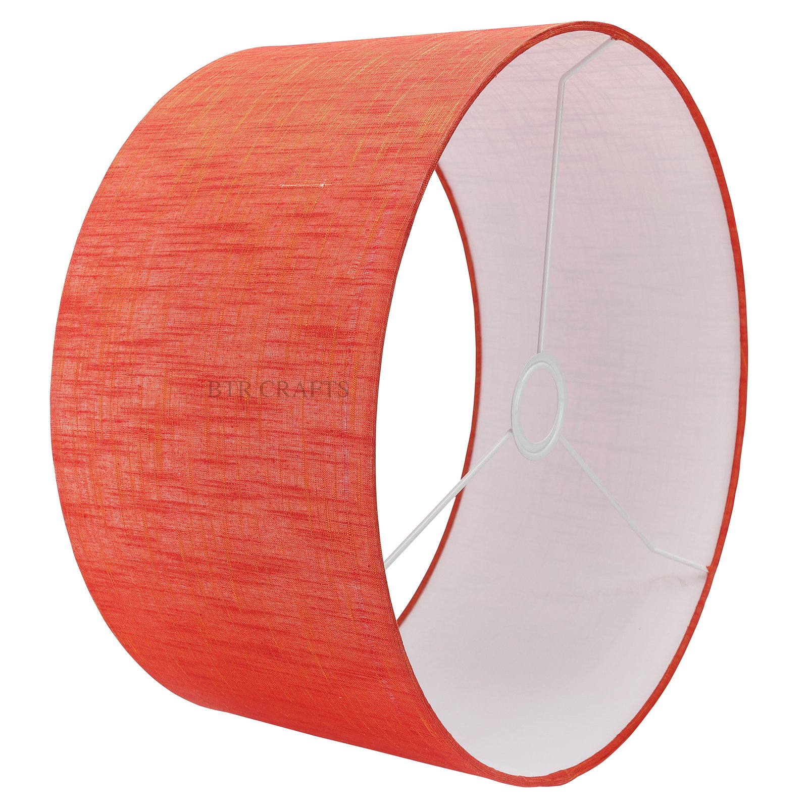16 Inches Drum Lamp Shade, Suitable For Table and Floor Lamp(Red Texture) - Image 4