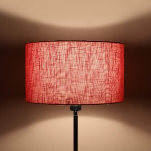 14 Inches Drum Lamp Shade, Suitable For Table and Floor Lamp(Red Texture)