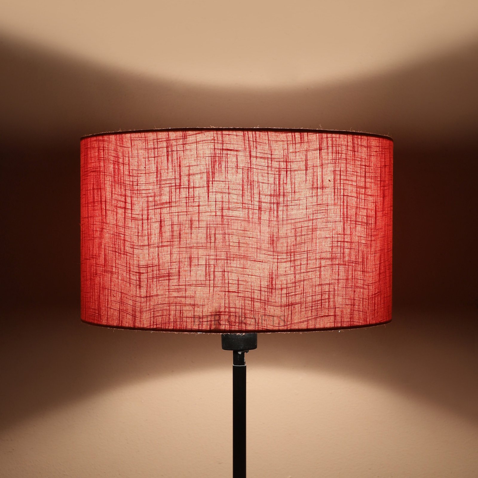 14 Inches Drum Lamp Shade, Suitable For Table and Floor Lamp(Red Texture)