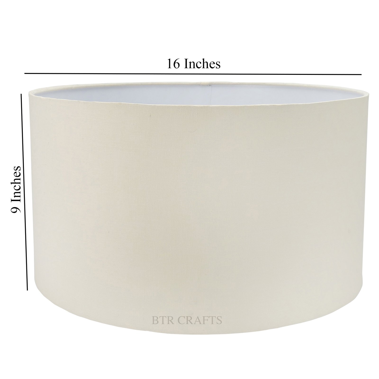 16 Inches Drum Lamp Shade, Suitable For Table and Floor Lamp(Cream) - Image 4