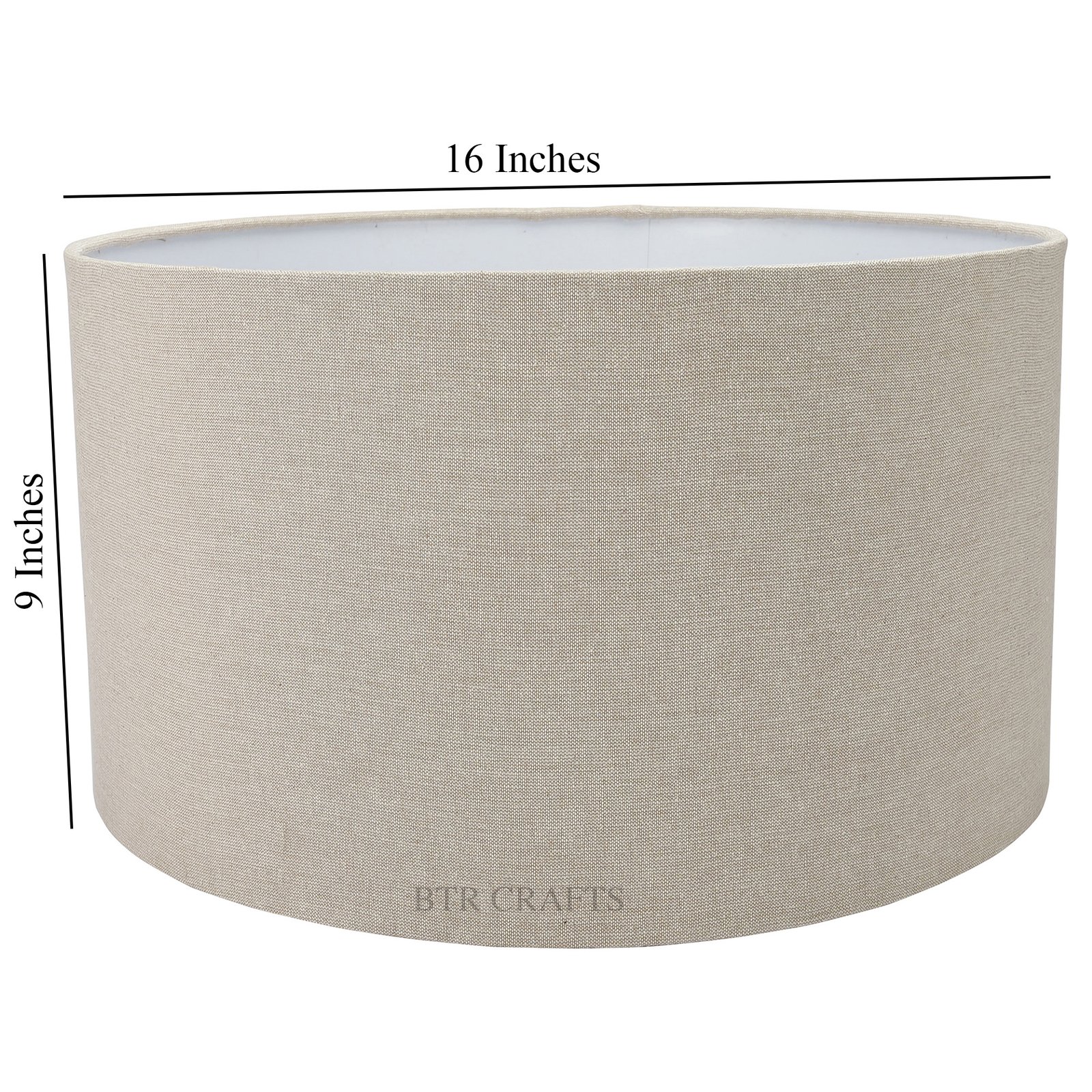 16 Inches Drum Lamp Shade, Suitable For Table and Floor Lamp(Beige) - Image 3