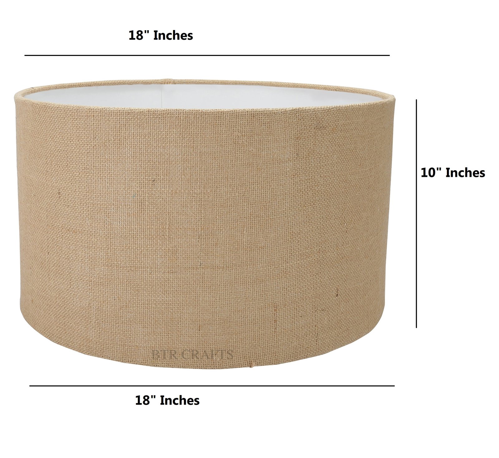 18 Inches Drum Lamp Shade, Suitable For Table and Floor Lamp(Natural Jute) - Image 3