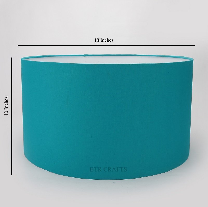18 Inches Drum Lamp Shade, Suitable For Table and Floor Lamp(Teal) - Image 4