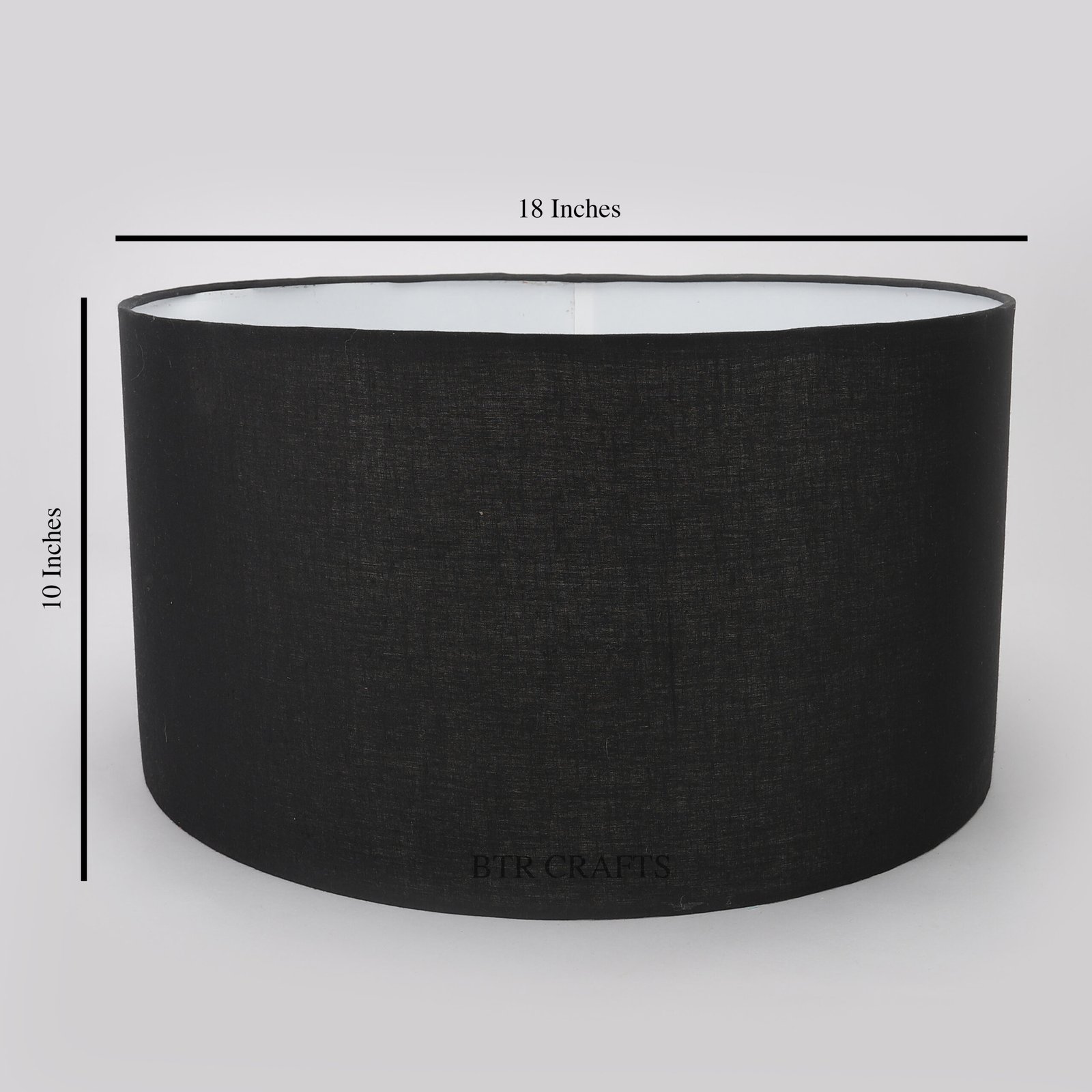 18 Inches Drum Lamp Shade, Suitable For Table and Floor Lamp(Black) - Image 3