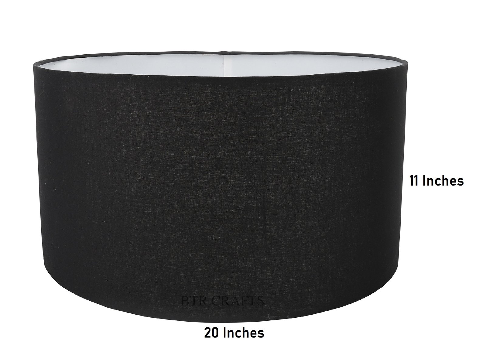 20 Inches Drum Lamp Shade, Suitable For Table and Floor Lamp(Black) - Image 4