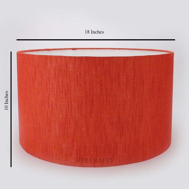 18 Inches Drum Lamp Shade, Suitable For Table and Floor Lamp(Red Texture) - Image 3