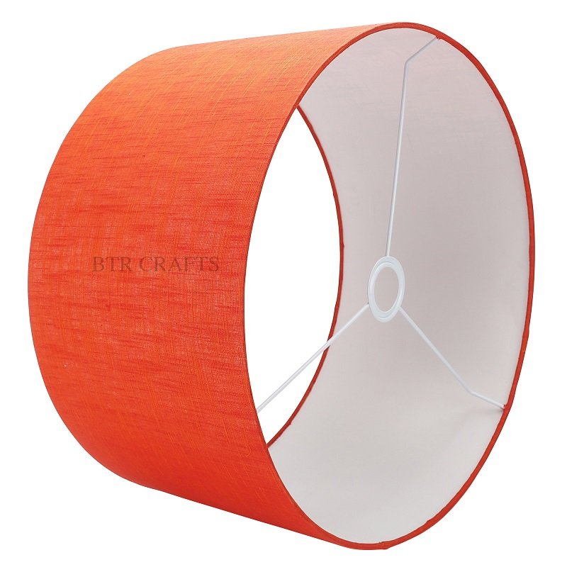 18 Inches Drum Lamp Shade, Suitable For Table and Floor Lamp(Red Texture) - Image 4